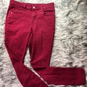 Red Old Navy skinny jeans
